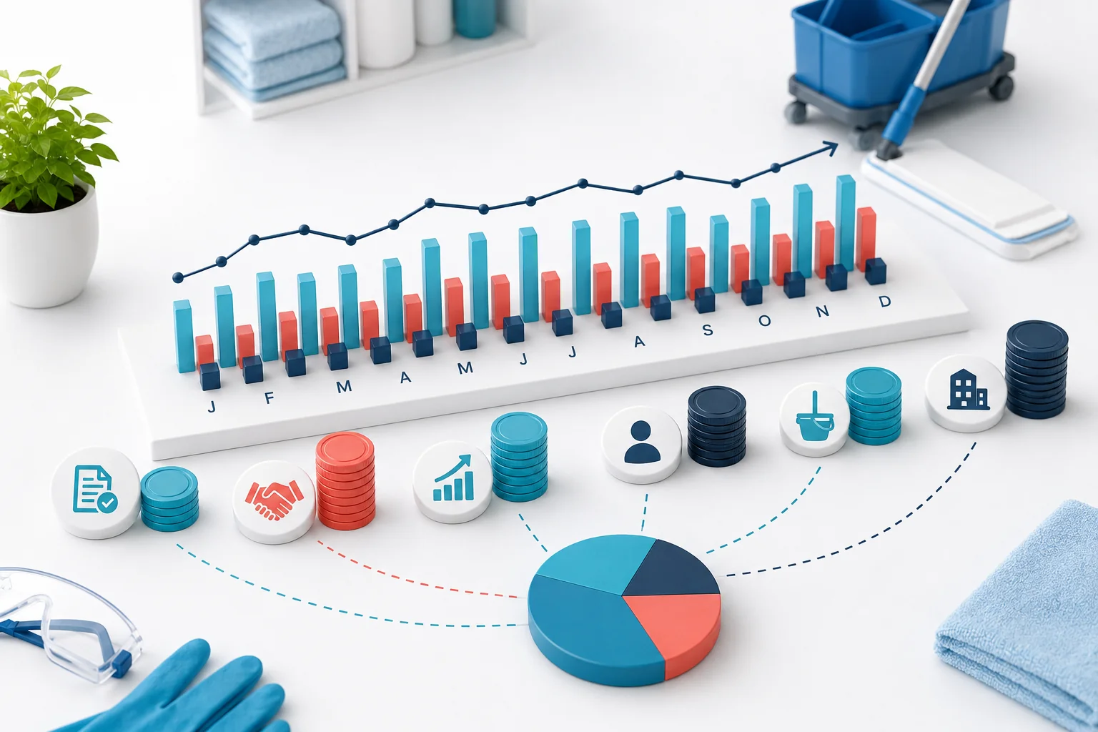 Illustration de l'article Comment construire un budget annuel pour une entreprise de nettoyage ?