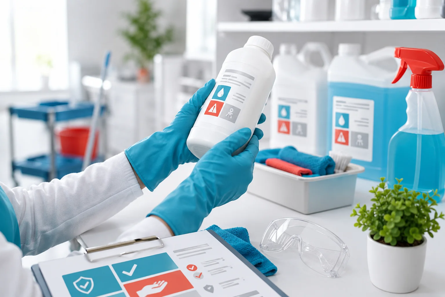 Illustration de l'article Produits chimiques : quelles précautions pour une entreprise de nettoyage ?