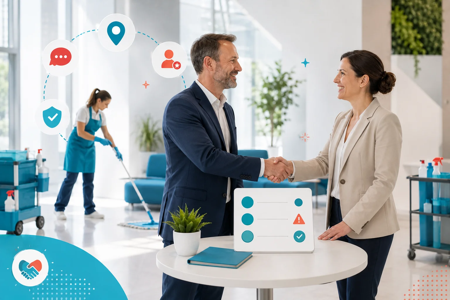 Relation client dans une entreprise de nettoyage